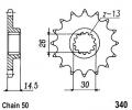 Honda CBX 1000 B/C Pro-Link 81-82 Pignon 