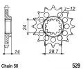 Kawasaki GPZ 1100 F1 (ABS Model) 96-98 Pignon Moins 1 Dent