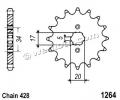 Honda CBF 125 M9/MA 09-10 Sprocket Front Less 2 Teeth