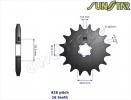 Suzuki RM 85 K6 06 Pignon SunStar Plus 2 Dents
