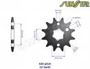 Kawasaki KDX 200 E1/E2/E3/E4 89-92 SunStar Sprocket Front Less 1 Tooth