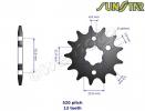 Yamaha YFM 350 UH/UJ/UK 96-98 Pignon SunStar