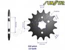 Yamaha YFM 350 UH/UJ/UK 96-98 Pignon SunStar Plus 2 Dents