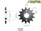 Honda XR 500 RD/RE  PE03 83-85 SunStar Sprocket Front Less 1 Tooth