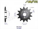 Cagiva Tamanaco 125 88-91 Pignon SunStar