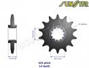 Honda CB 600 F W/X Hornet (PC34) 98-99 SunStar Sprocket Front Less 1 Tooth
