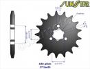 Yamaha XS 250 D/E 79-81 SunStar Sprocket Front Plus 2 Teeth