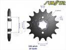 Yamaha YX 600 C-S,T Radian (US Market) 86-87 Pignon SunStar