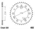Kawasaki KLX 250 G1/G2/E1/E2/E3 93-95 Couronne Plus 1 Dent - Alliage