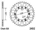 Honda XR 600 RJ/RK/RL 88-90 Couronne Plus 1 Dent - Alliage