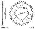 Yamaha XVS 250 Drag Star 01-03 Sprocket Rear - Steel