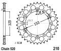Honda CRM 250-1 RK/RM (MD24) MK1  (Japanese Market) 89-90 Sprocket Rear - Steel - Less 1 Tooth 