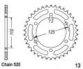 Cagiva Freccia  125 SY  89 Sprocket Rear - Steel