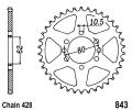 Yamaha DT 125 MX 76-82 Sprocket Rear - Steel