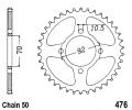 Kawasaki KH 400 All Models 76-81 Sprocket Rear - Steel - Less 1 Tooth 
