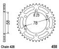 Kawasaki KH 125 K7-K10 92-98 Couronne Plus 1 Dent - Acier