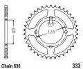 Honda CB 750 FZ 78-80 Sprocket Rear - Steel - Plus 2 Teeth