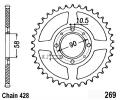 Honda TL 250 K1 79 Sprocket Rear - Steel
