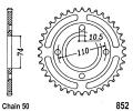 Yamaha RD 250 LC 80-86 Couronne Moins 3 Dents - Acier