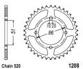 Honda TLR 200 G/H 85-86 Sprocket Rear - Steel