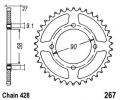 Honda CD 175 All models 71-78 Couronne - Acier