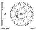 Kawasaki KL 250 A1/A2 78-79 Sprocket Rear - Steel