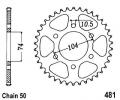 Kawasaki Z 550 A2/A3 (KZ550) 81-82 Sprocket Rear - Steel - Less 2 Teeth