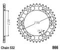 Yamaha YZF 750 SP 93-97 Sprocket Rear - Steel - Less 1 Tooth 