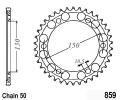 Yamaha FJ 1200 (3XW Type) 91-96 Sprocket Rear - Steel - Plus 1 Tooth