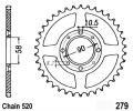 Honda CMX 250 CV/CW/CX Rebel (Grimeca Caliper) 97-00 Sprocket Rear - Steel - Less 1 Tooth 
