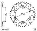 Aprilia MX 125 04-06 Sprocket Rear - Steel