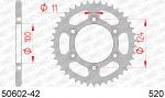 Ducati Monster 696 08 Sprocket Rear Less 3 Tooth - Afam (Check Chain Length)