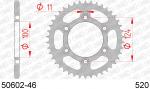 Ducati 620 Sport 02 Sprocket Rear Plus 2 Tooth - Afam (Check Chain Length)