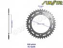 Kawasaki KLX 250 G1/G2/E1/E2/E3 93-95 SunStar Sprocket Rear - Steel - Less 1 Tooth