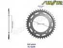 Suzuki GSR 750 L1 11 SunStar Sprocket Rear - Steel - Less 1 Tooth