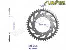 Yamaha FZ6 Fazer S2 09 Couronne SunStar Moins 3 Dents - Acier