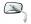 Mirror Kawasaki, Chrome - Right Short Stem