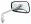 Mirror Kawasaki   Left  Chrome Rectangle Long Stem