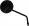 Mirror 10mm Black Round Right Hand Yamaha RD80LC, RD125LC