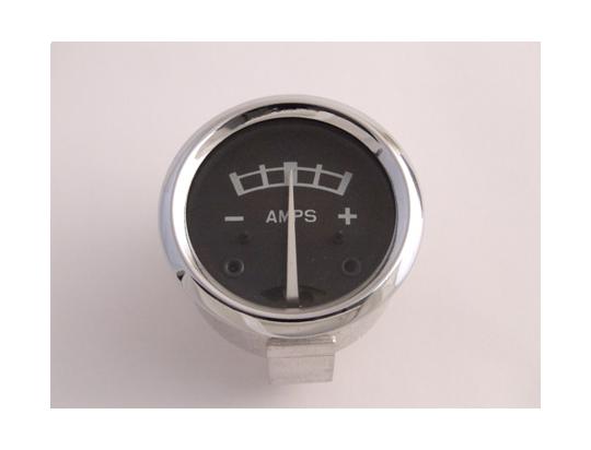 Ammeter - Black Dial With Metal Case 1 3/4 inch Diameter. Reading 8-0-8 Picture of Ammeter - Black Dial With Metal Case 1 3/4 inch Diameter. Reading 8-0-8