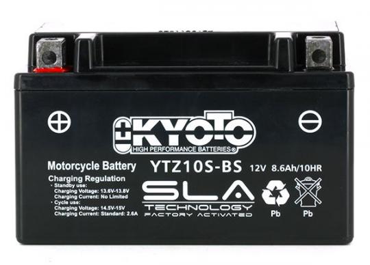 Kawasaki Z 650 ABS (ER 650 HJF) 18 Battery Kyoto SLA AGM Maintenance ...