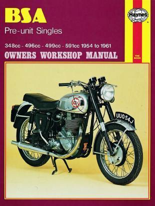 Haynes Manual - BSA Pre-Unit Singles 1954-1961 Picture of Haynes Manual - BSA Pre-Unit Singles 1954-1961