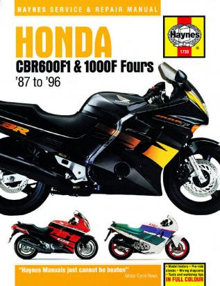 Haynes Manual - Honda CBR600 FH,FJ, 1000F Fours 87-1996 Picture of Haynes Manual - Honda CBR600 FH,FJ, 1000F Fours 87-1996