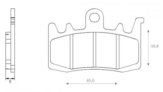 Brake Pads Front Pattern Sintered (HH Type)