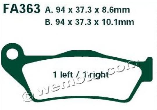 Brake Pads Rear EBC Standard (GG Type)