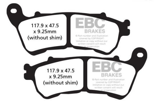 Brake Pads Front EBC Semi-Sintered V-pads