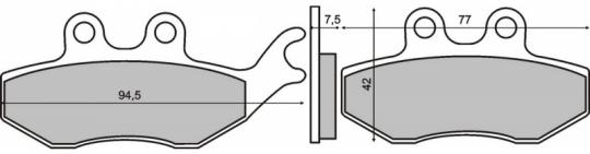 Brzdové destičky standard (GG) - zadní