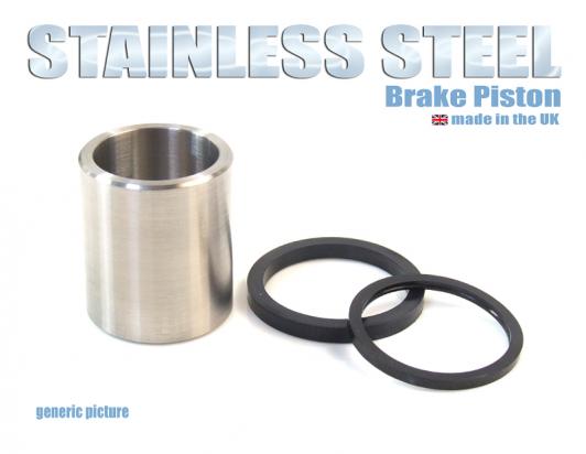 Brake Piston and Seals (Stainless Steel) Front Caliper Medium