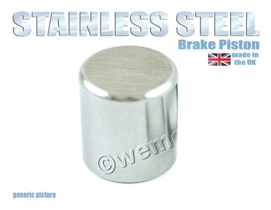 Brake Caliper Piston 28mm OD by 28mm Long Stainless Steel 1 Piston Unit No Seals included Picture of Brake Caliper Piston 28mm OD by 28mm Long Stainless Steel 1 Piston Unit No Seals included