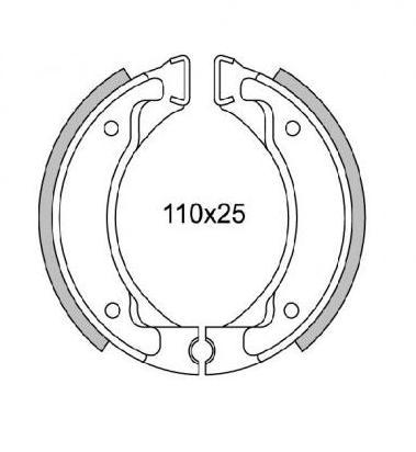 Yamaha T 105E (5ER1/2) 99 Brake Shoes Rear Pattern Picture of Yamaha T 105E (5ER1/2) 99 Brake Shoes Rear Pattern